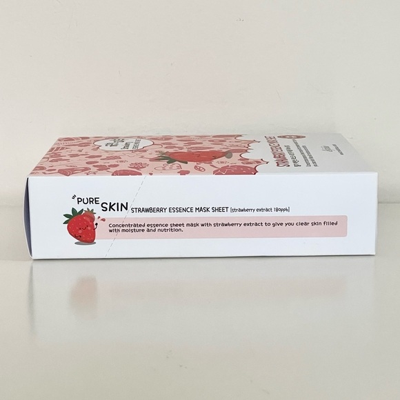 Esfolio Strawberry Essence Face Mask Sheet Moisturizing Facial Treatment - Picture 8 of 12